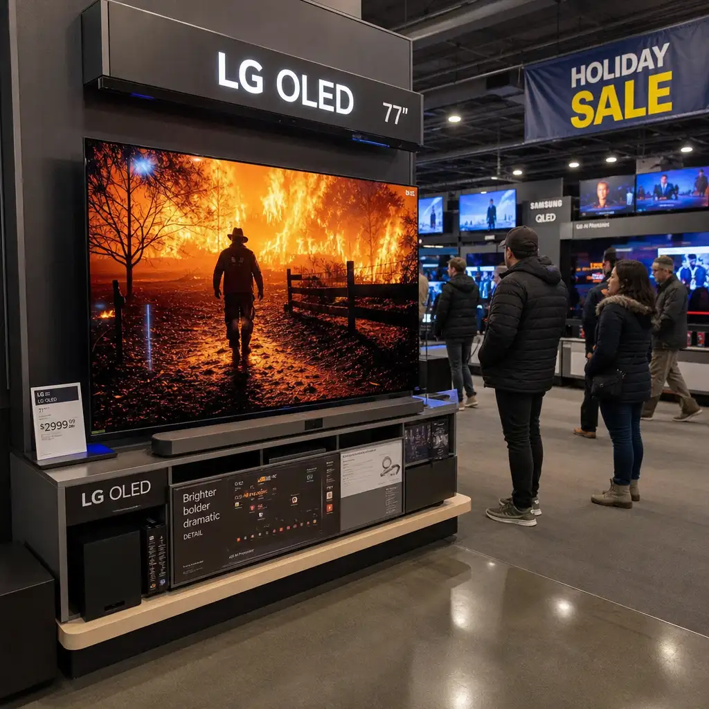 77 英寸 LG B5 OLED 降到 1499 美元:该重新算算 C5 的 400 美元溢价了