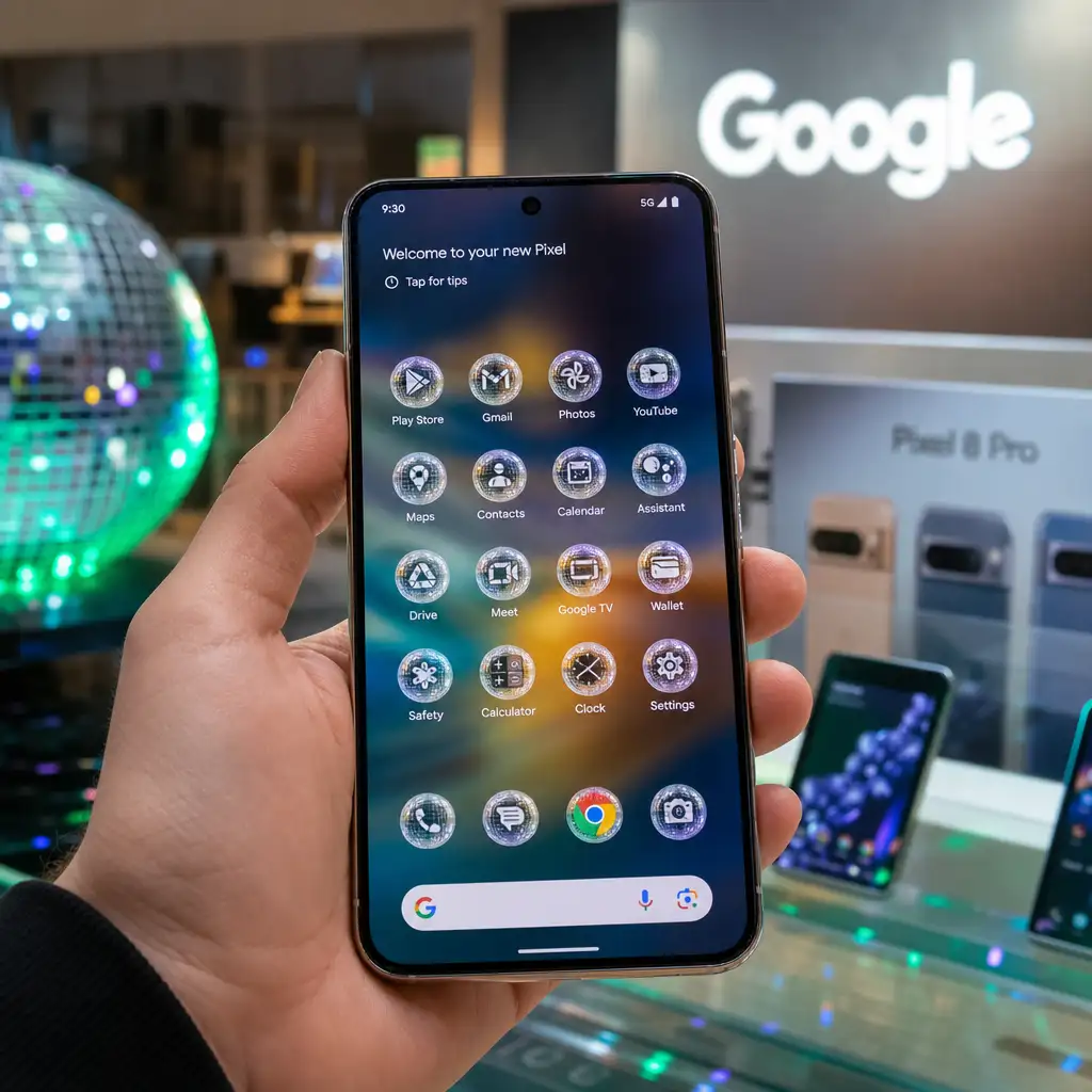 Google 给 Pixel 上迪斯科球图标:不是大更新,是一次会玩梗的控制权实验