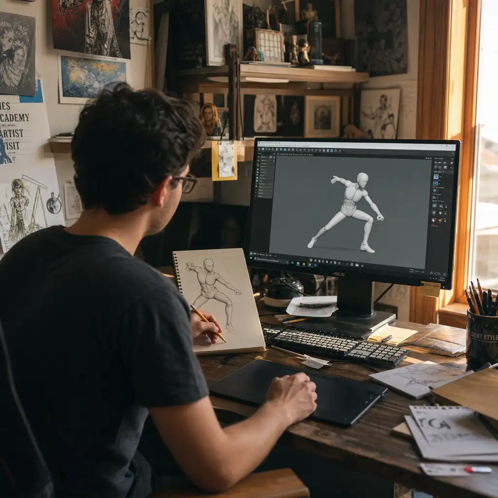 SetPose:免费的 3D 姿势工具,真正降低了绘画参考门槛吗