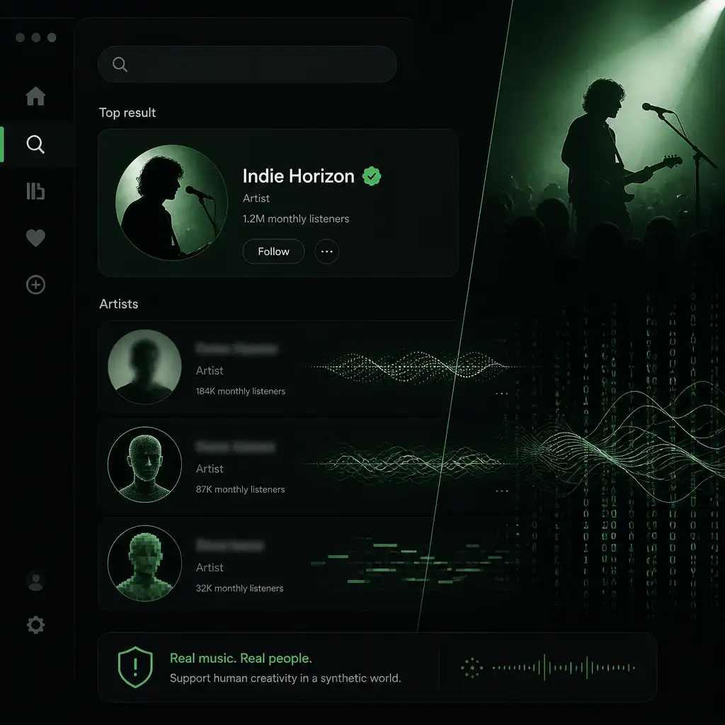 Spotify 给艺人发绿勾:补 AI 假歌漏洞,也把“谁是真艺人”交给平台