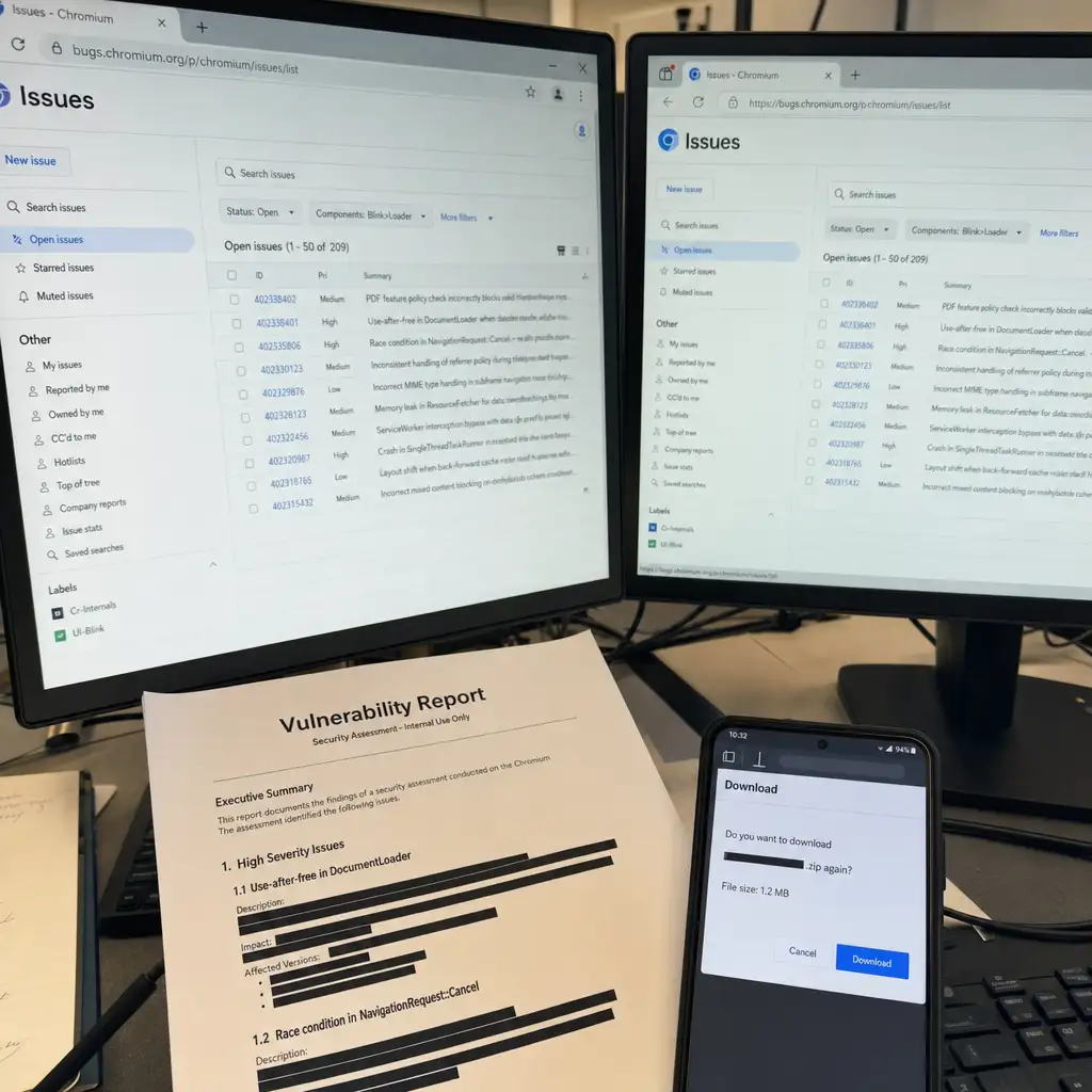 Google误公开未修复PoC：Chromium漏洞从内部工单变成公开风险
