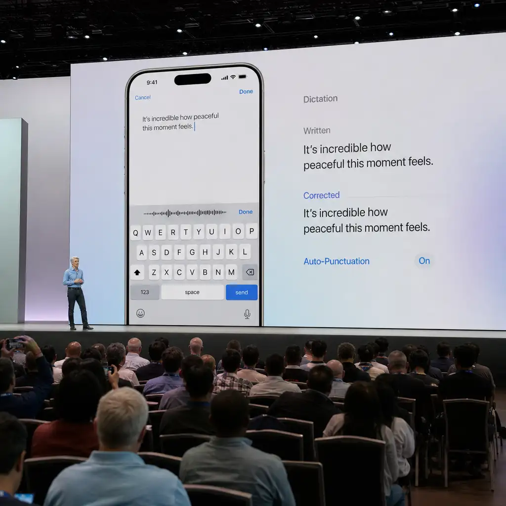 苹果把 AI 听写做进 iOS 27 键盘,第三方语音输入应用先丢入口优势
