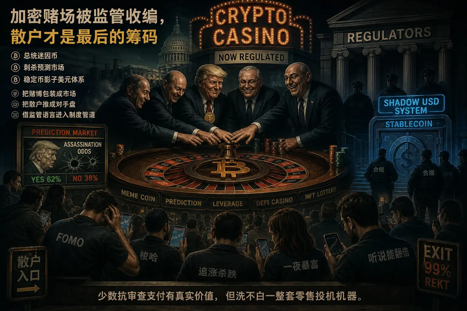加密赌场被监管收编,散户才是最后的筹码