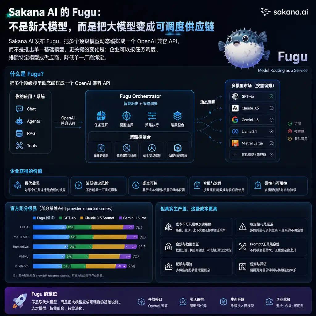 Sakana AI 的 Fugu:不是新大模型,而是把大模型变成可调度供应链