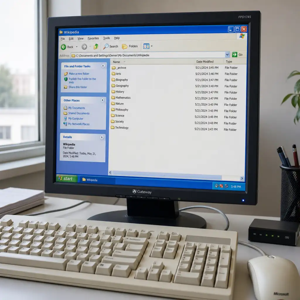 把维基百科装进 Windows XP 文件夹,Wikipedia File Explorer 好玩但不该被神化