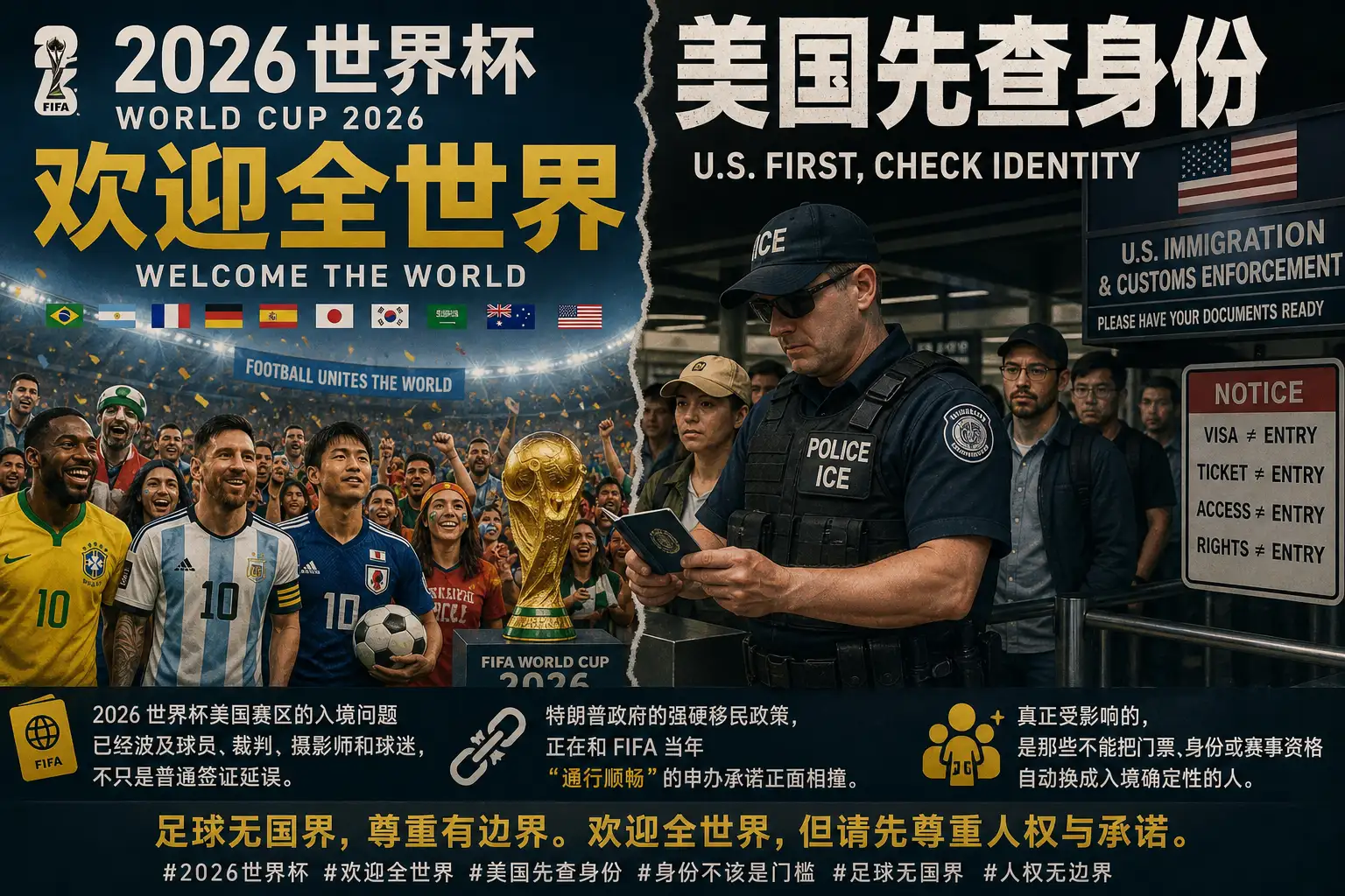 世界杯欢迎全世界,美国先查身份