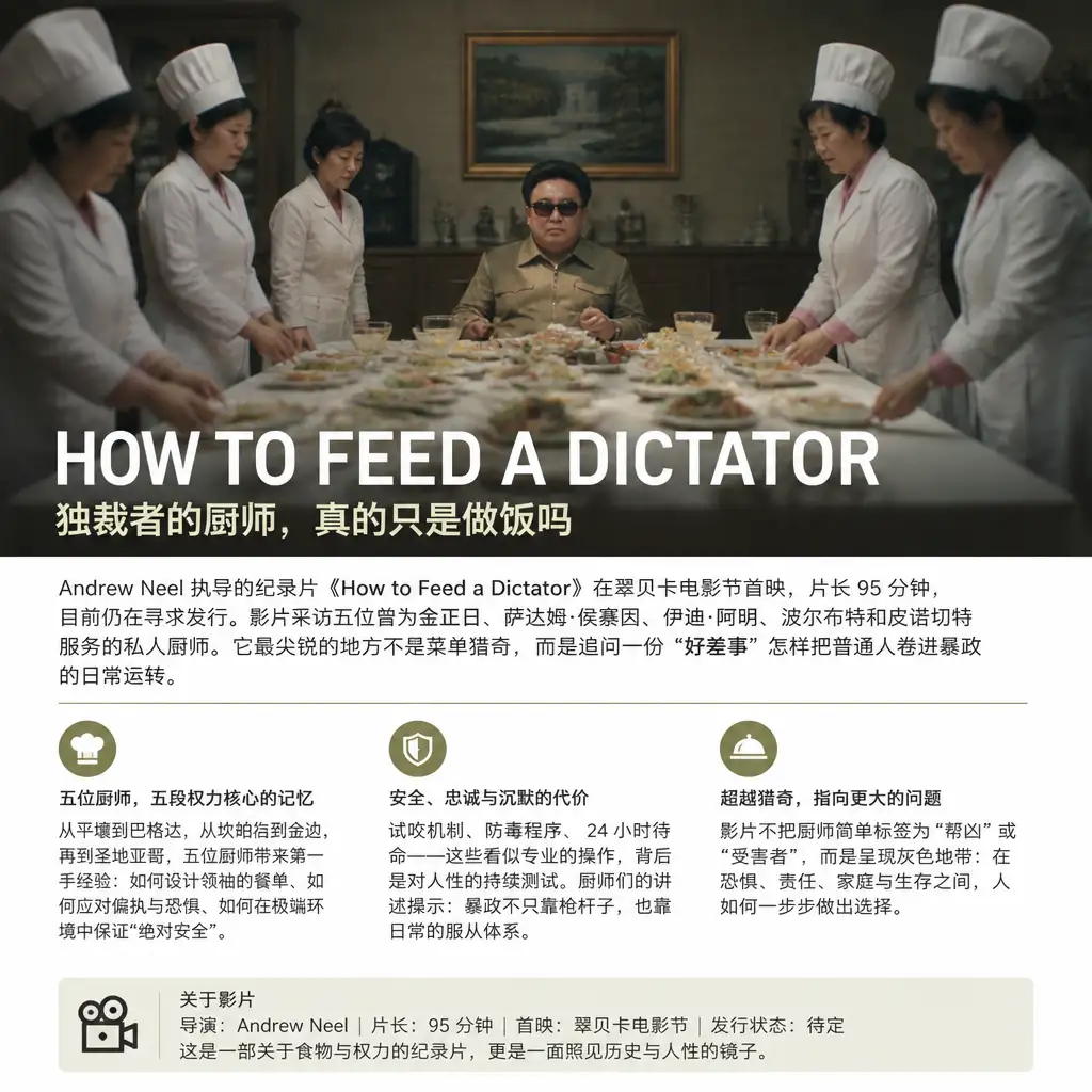 《How to Feed a Dictator》首映:独裁者的厨师,真的只是做饭吗