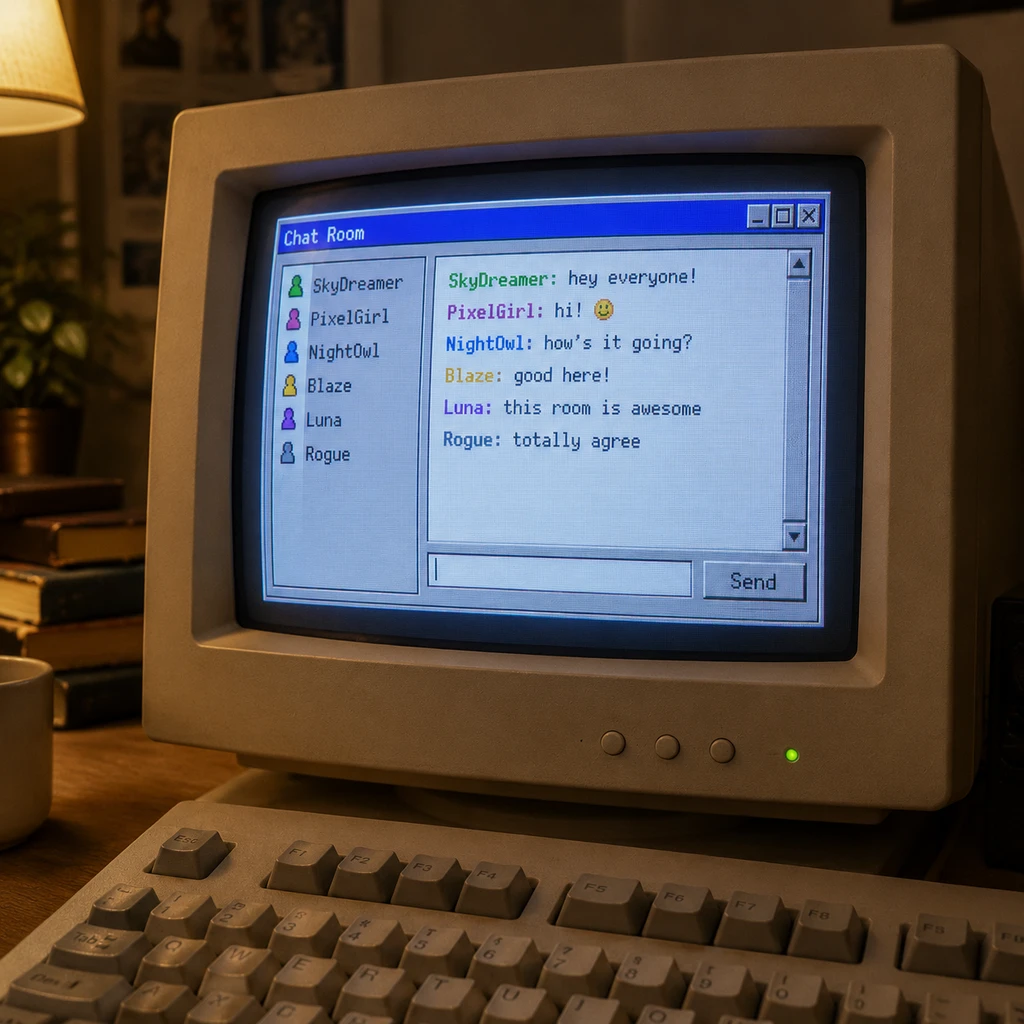 lolchat.rip 连通 56k 拨号网络:一场用现代审查装扮的 1996 聊天室实验