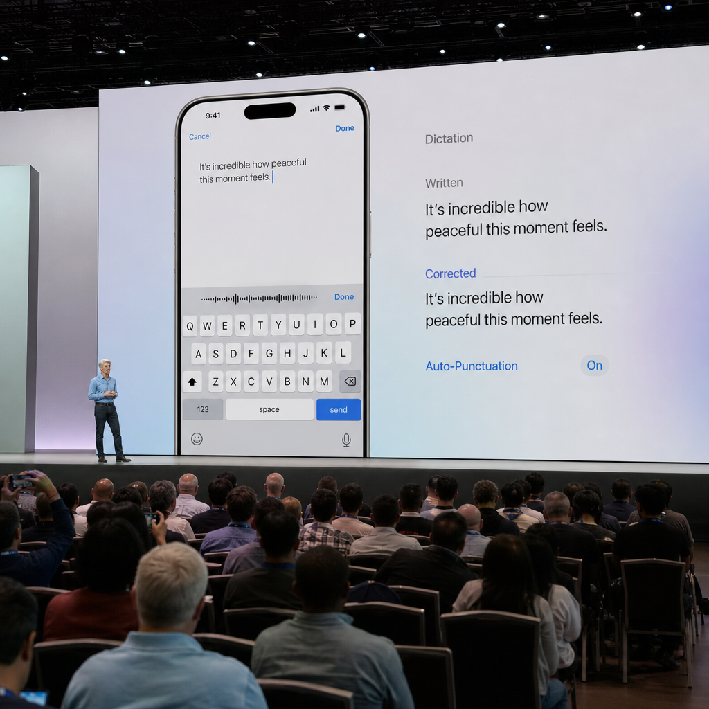苹果把 AI 听写做进 iOS 27 键盘,第三方语音输入应用先丢入口优势