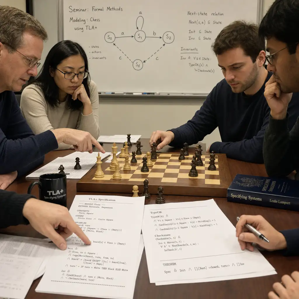 把国际象棋写成 TLA+ 模型:不变量暴露的不是棋术,而是规则边界