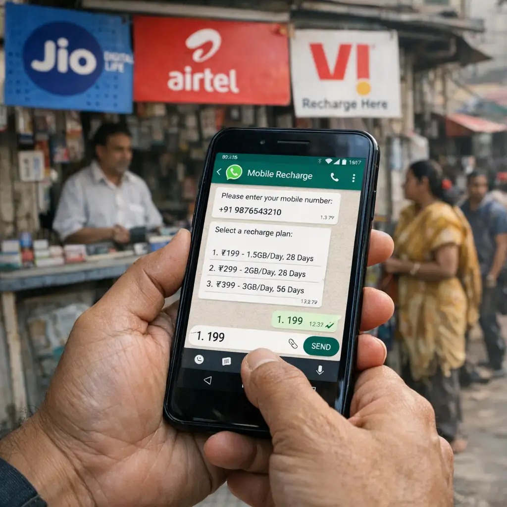 WhatsApp在印度上线手机充值，但5亿用户还没变成支付默认入口
