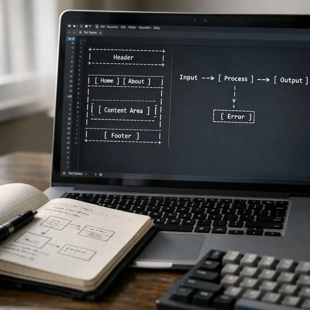 纯文本绘图回潮:Mockdown、Wiretext、Monodraw 不是怀旧,是工具减负