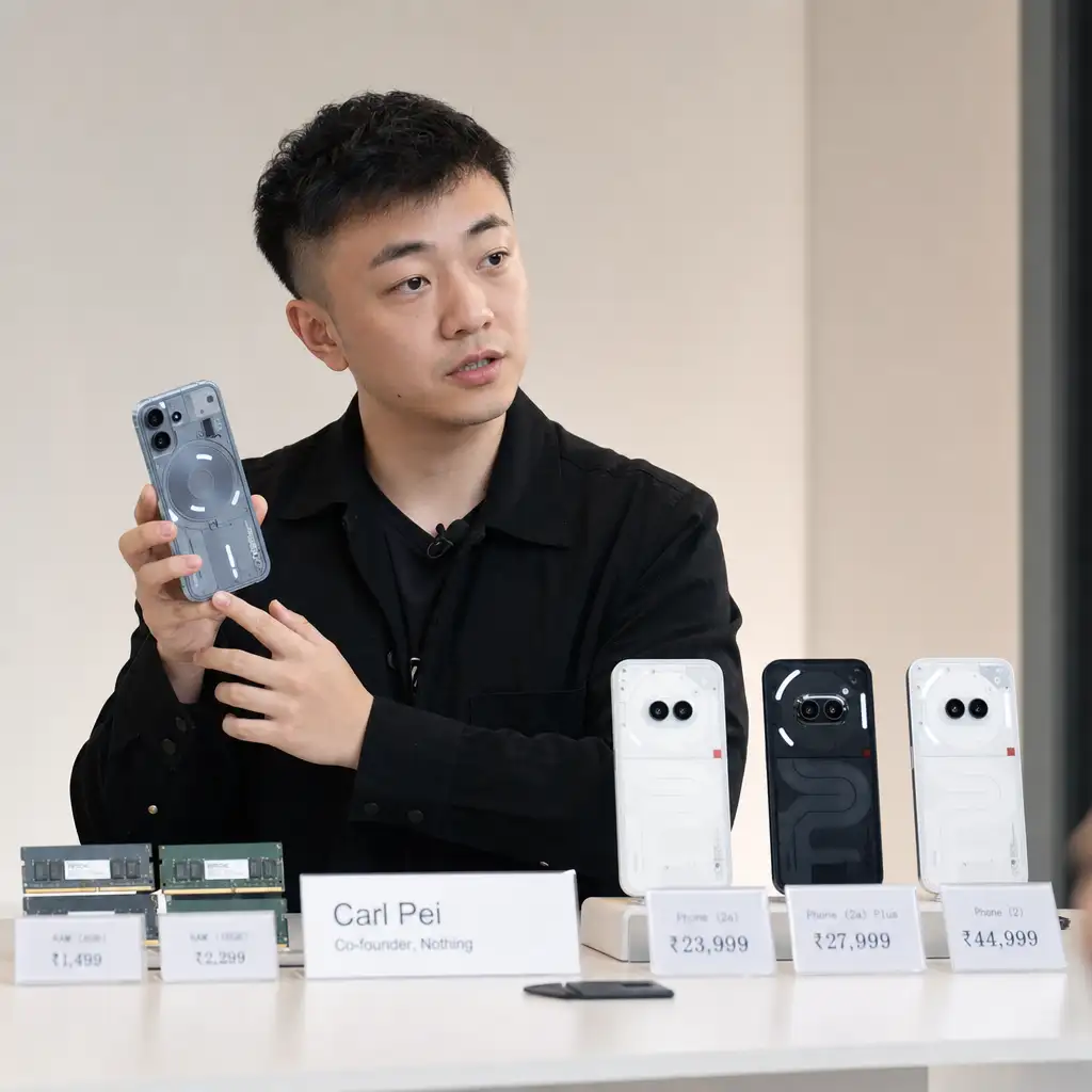 RAM涨价传到手机价格:Nothing CEO称新机还会贵到明年