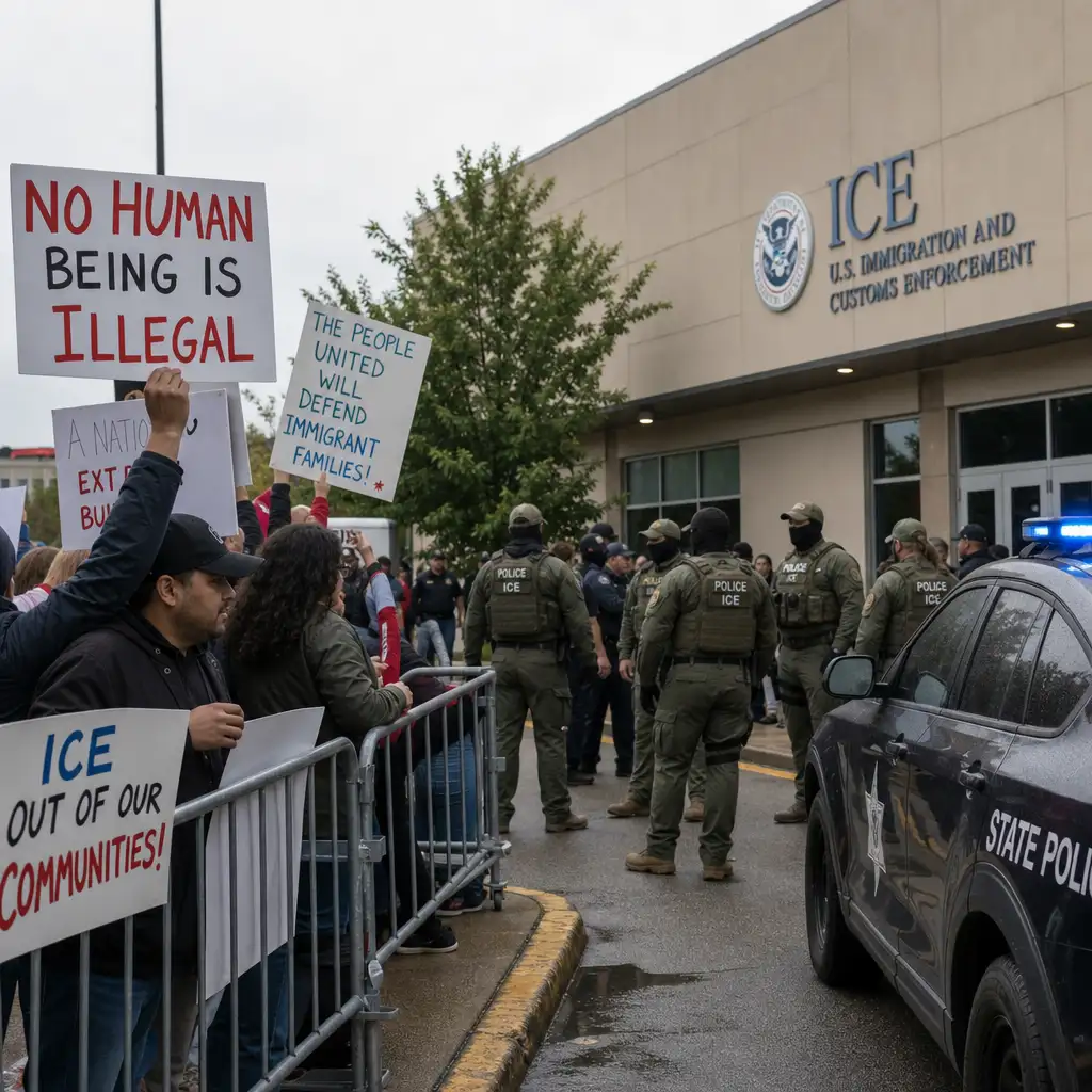 芝加哥ICE抗议者起诉DHS:轻微逮捕能不能变成永久DNA档案