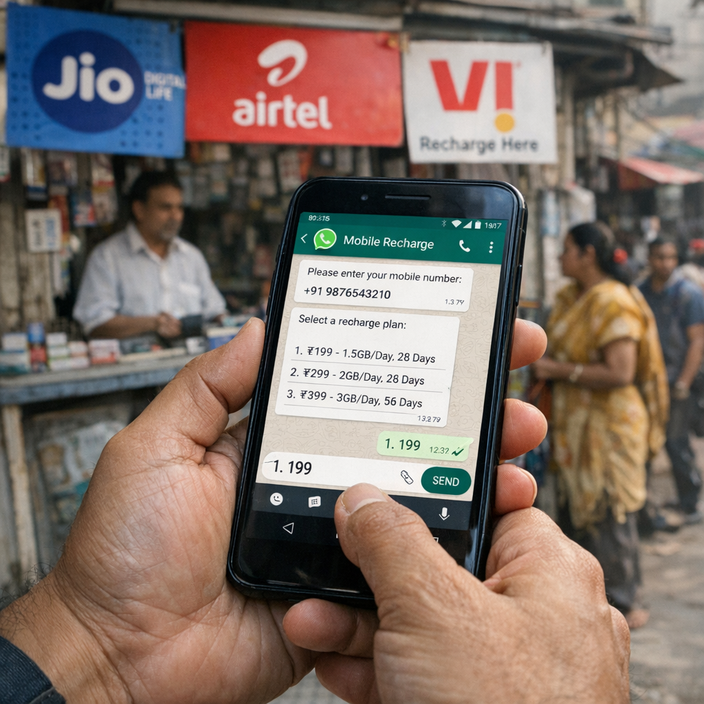 WhatsApp在印度上线手机充值,但5亿用户还没变成支付默认入口