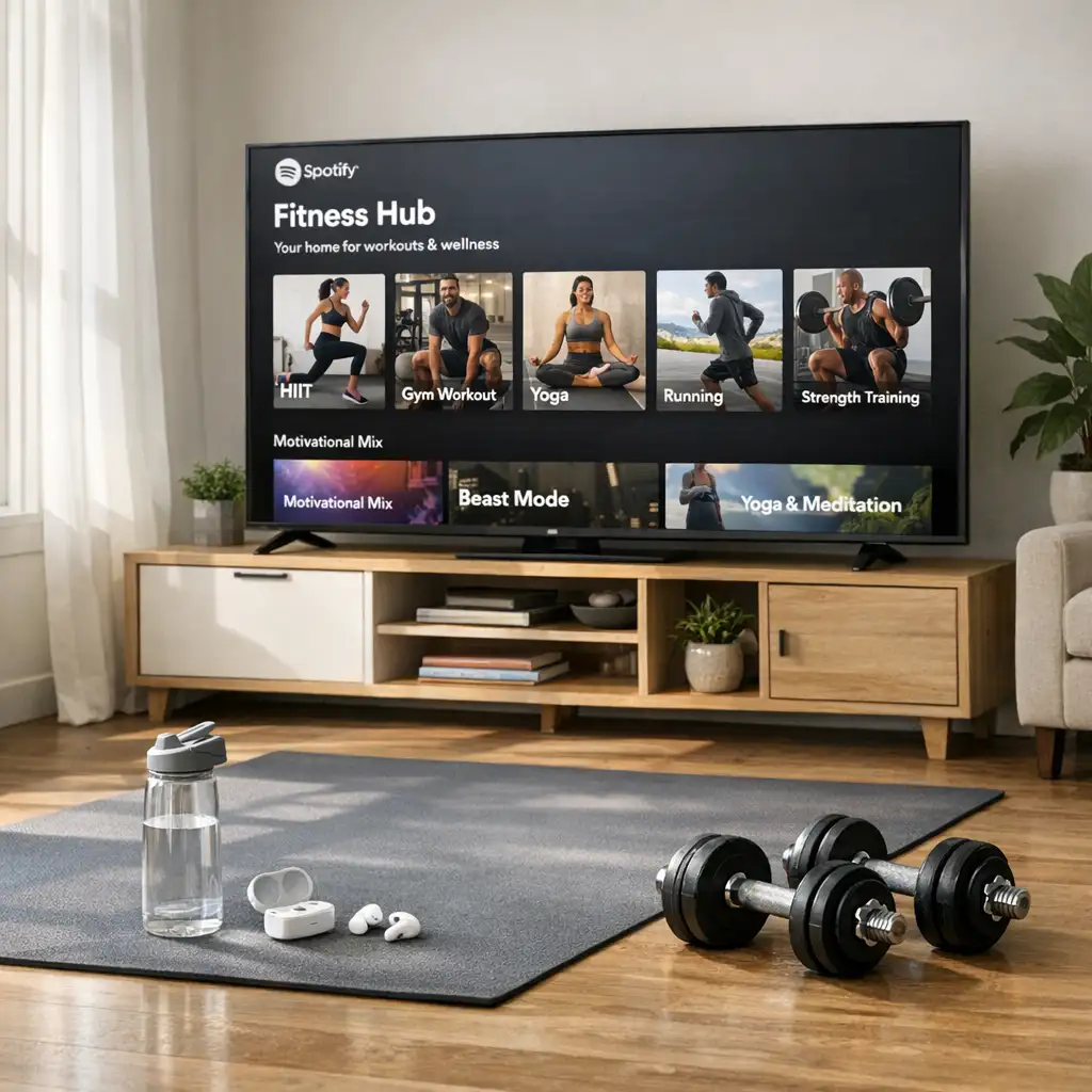 Spotify 把 Peloton 课程塞进 App:健身专区不是问题,杂货铺才是