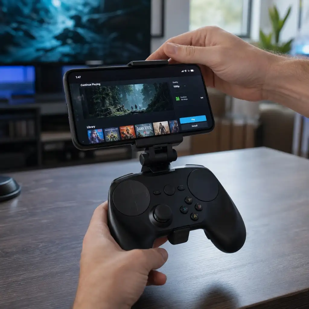Steam Controller 手机挂载配件同日开卖,但别把它当万能移动手柄