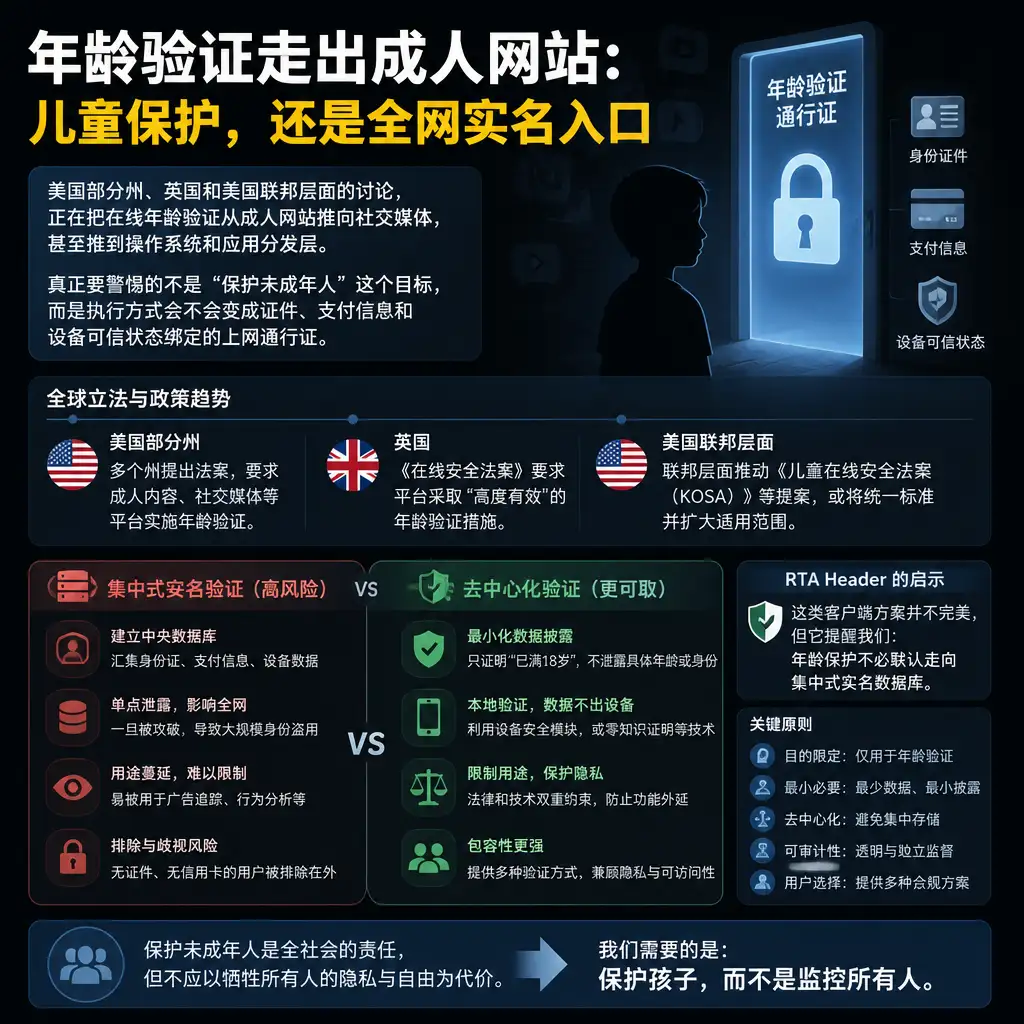 年龄验证走出成人网站:儿童保护,还是全网实名入口