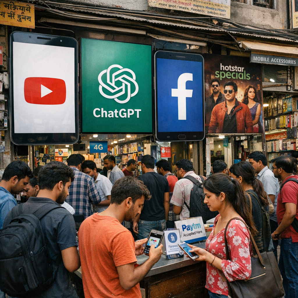 印度 App 市场涨得很快,但大头利润先被 Google、Meta 和 OpenAI 拿走了