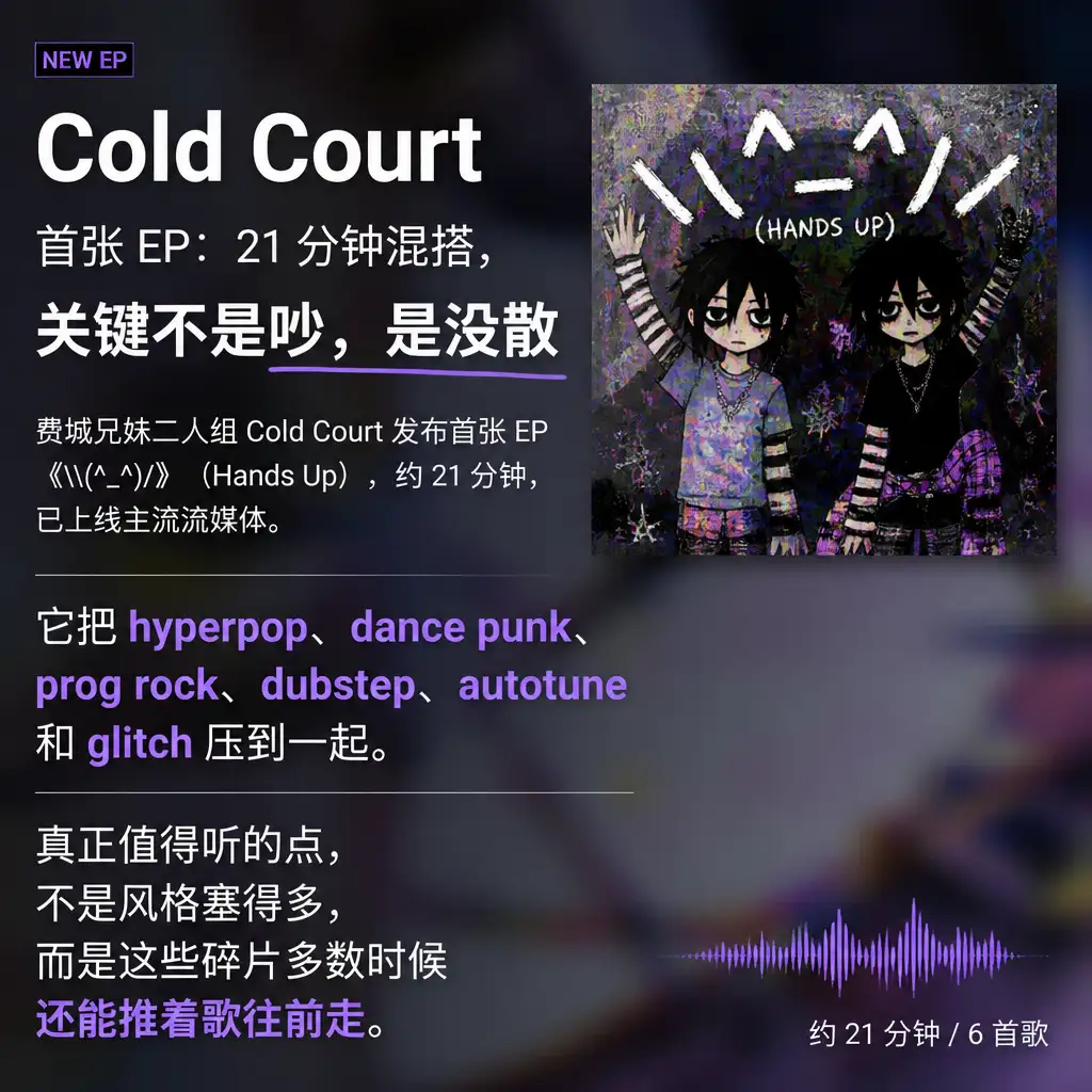 Cold Court 首张 EP:21 分钟混搭,关键不是吵,是没散