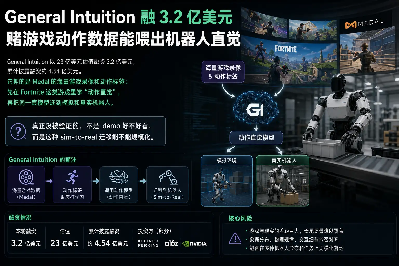General Intuition 融 3.2 亿美元,赌游戏动作数据能喂出机器人直觉
