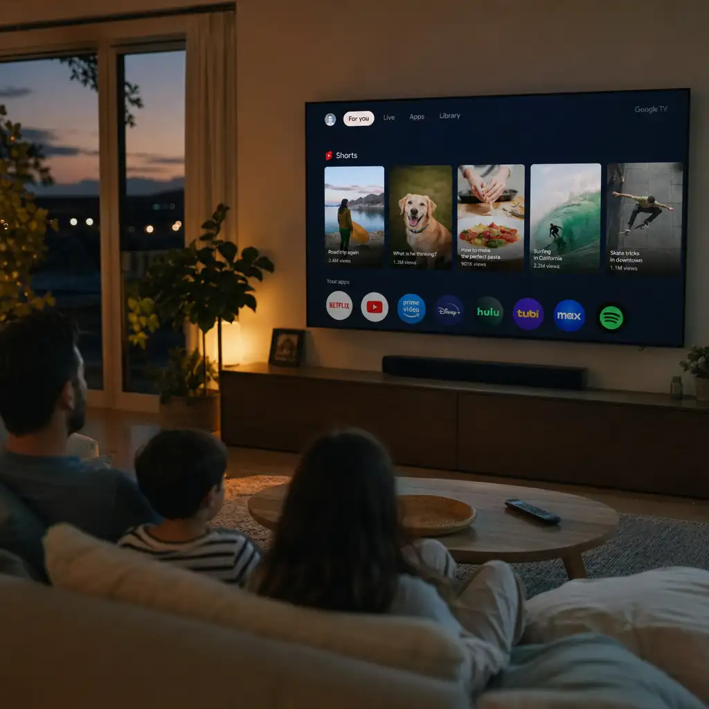 Google TV 把 Gemini 和 Shorts 都塞进客厅:电视开始不安静了