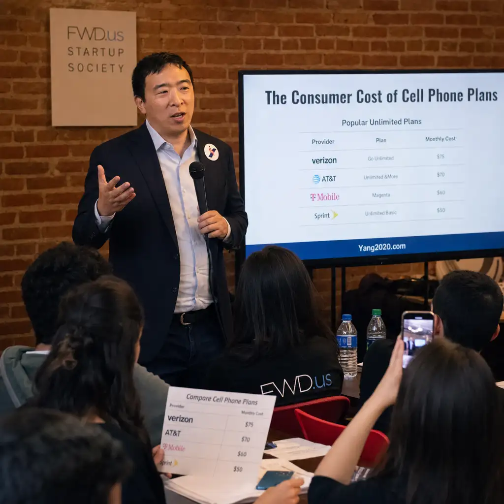 Andrew Yang 改卖低价手机套餐：降生活成本，会是 AI 时代的新生意吗？