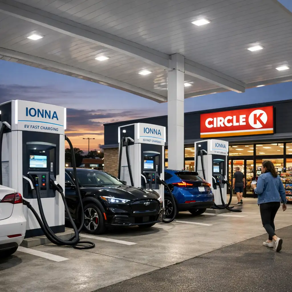 加油站开始认真拥抱电动车:IONNA把350多家Circle K变成“补能驿站”