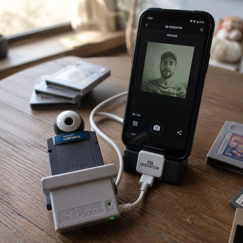 50 美元老卡带底座,把 Game Boy Camera 接回了手机