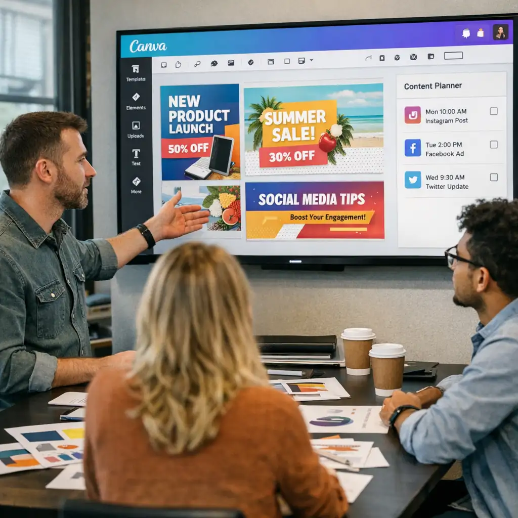 Canva 把 AI 做成聊天入口,争的不是作图功能,而是整条内容工作流