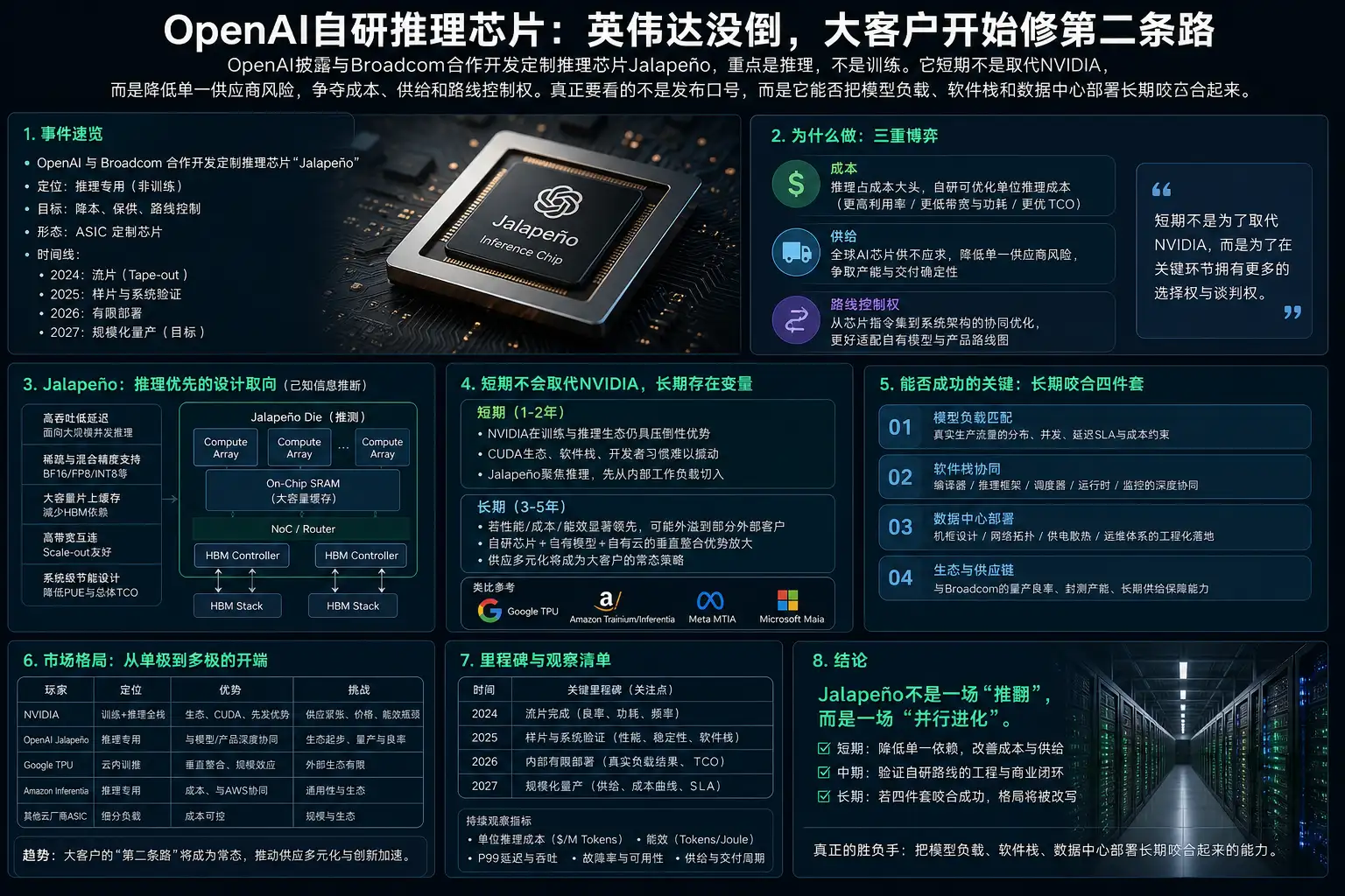 OpenAI自研推理芯片:英伟达没倒,大客户开始修第二条路