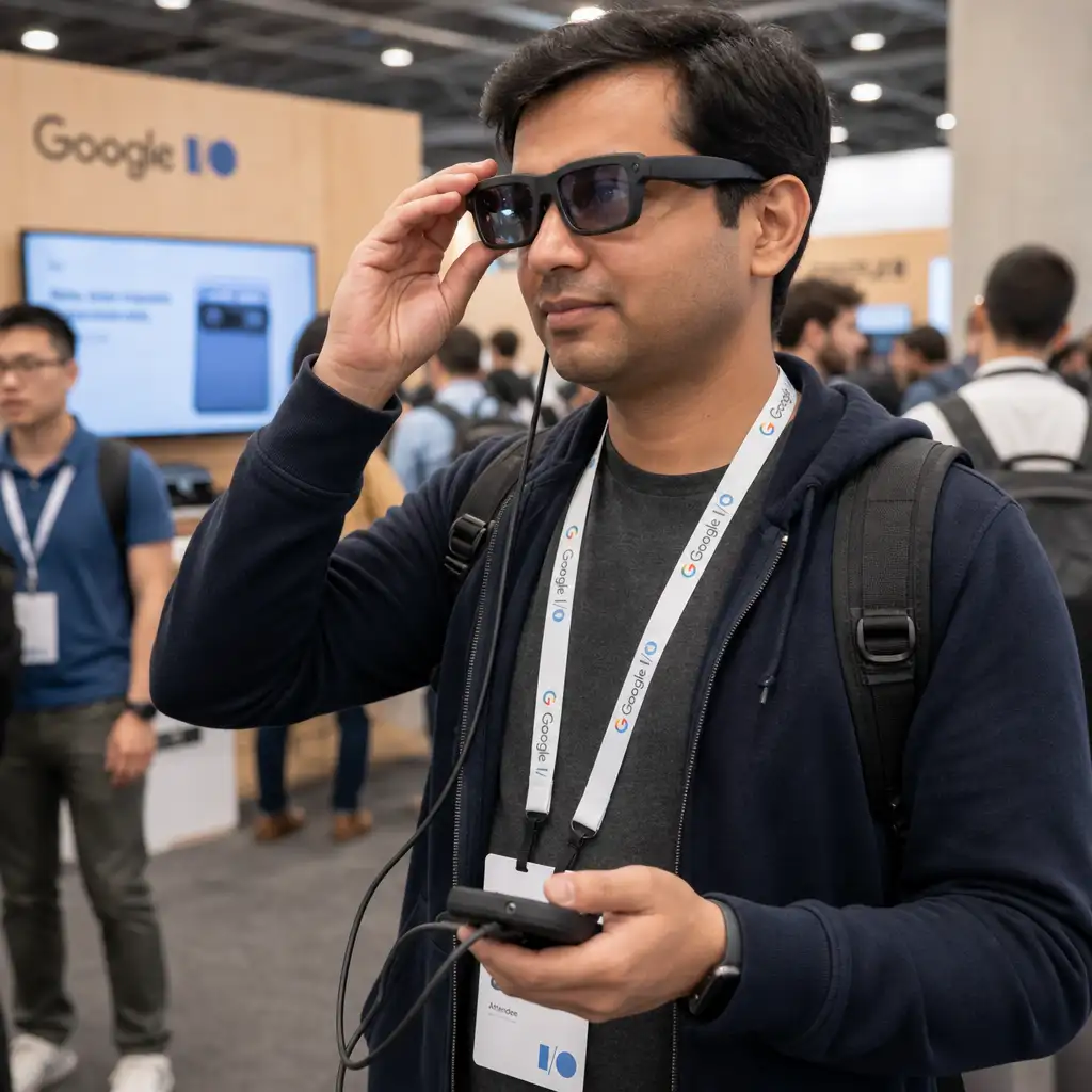 Xreal 借 Google I/O 推 Aura:智能眼镜的拐点,还拴在一根线上