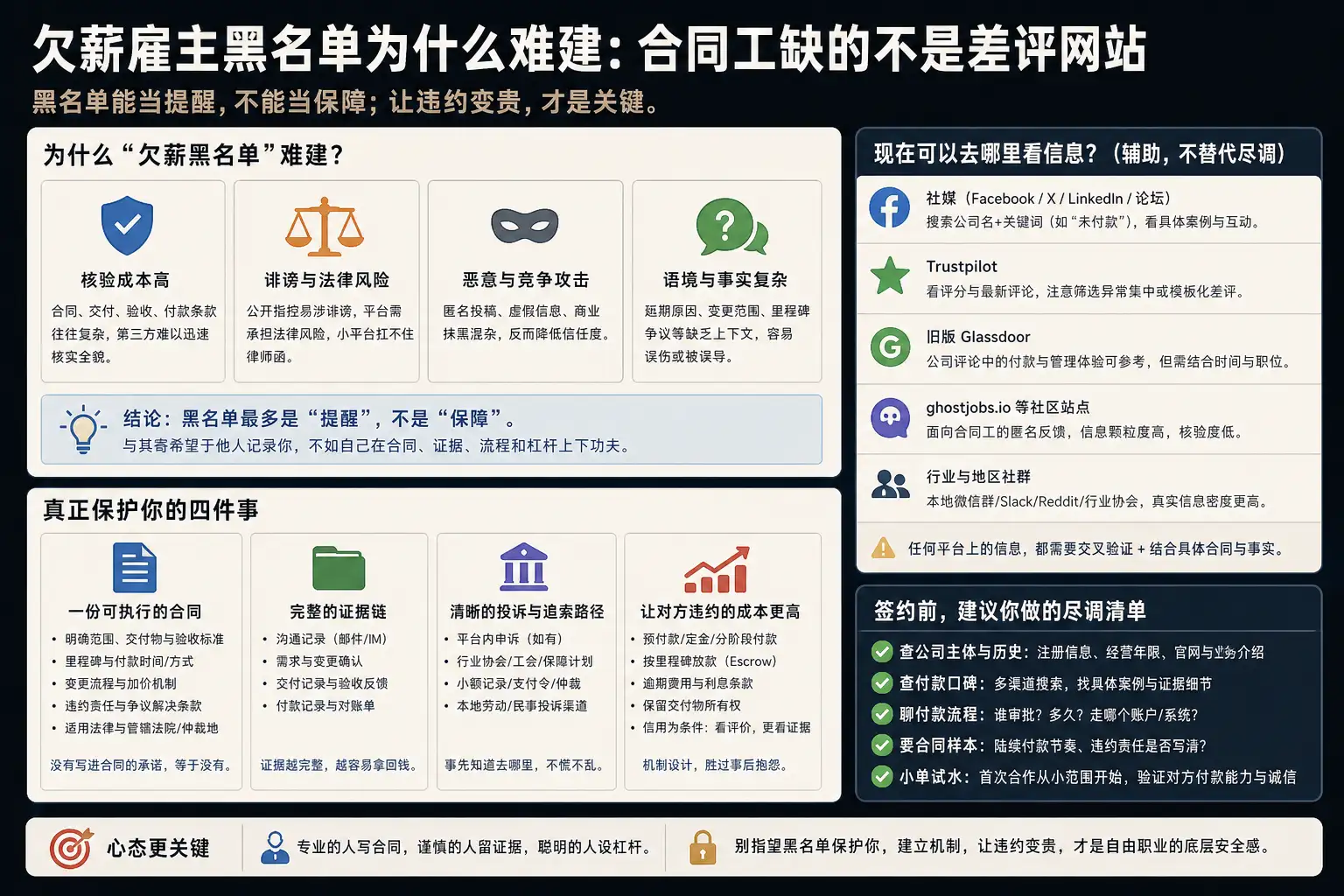 欠薪雇主黑名单为什么难建:合同工缺的不是差评网站