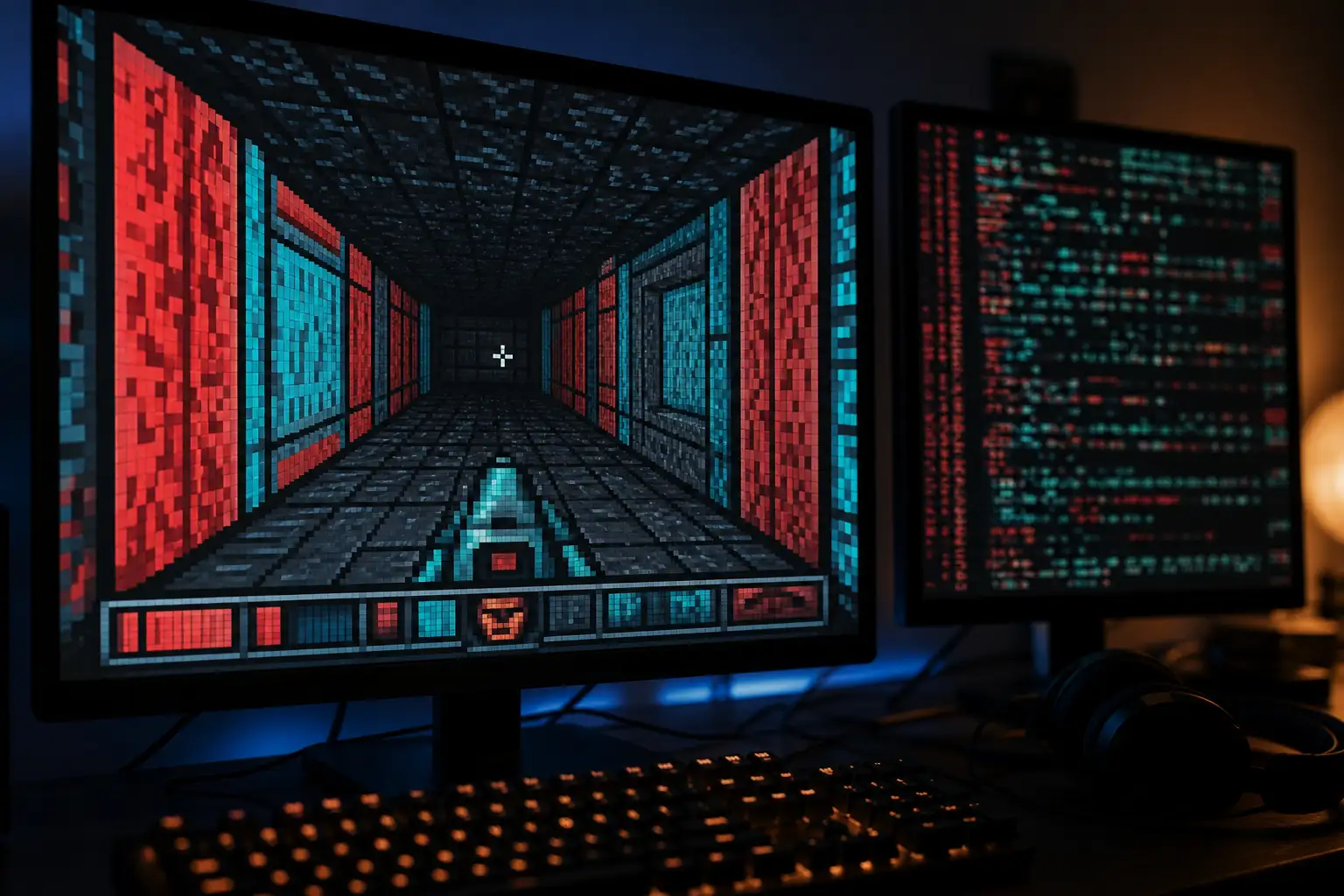一条SQL查询,画出一整局Doom